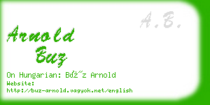 arnold buz business card
